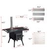 Camping Stove Black 57.5*31*37cm