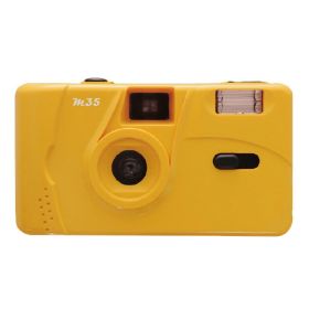 For Kodak Film Camera Vintage M35 Non-Disposable Retro Film Machine Manual Reusable Film Camera with Flash Function (Color: Yellow)